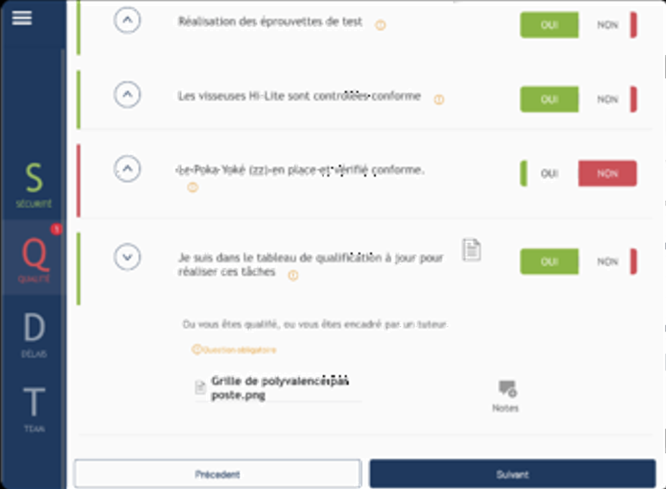 MAPPSY-MES digitalisation Check-list qualité MAPPSY-MES digitalisation Check-list qualité